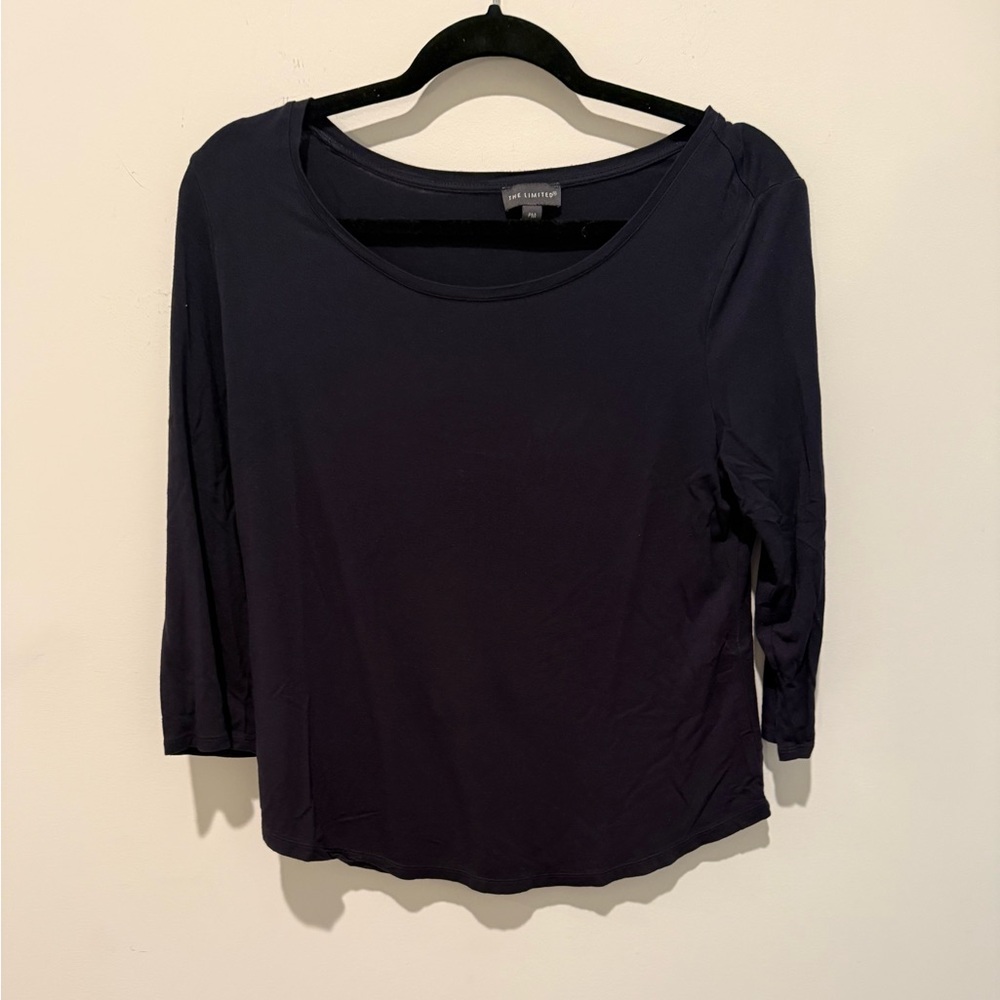 The Limited Navy Long Sleeve Women's Top
